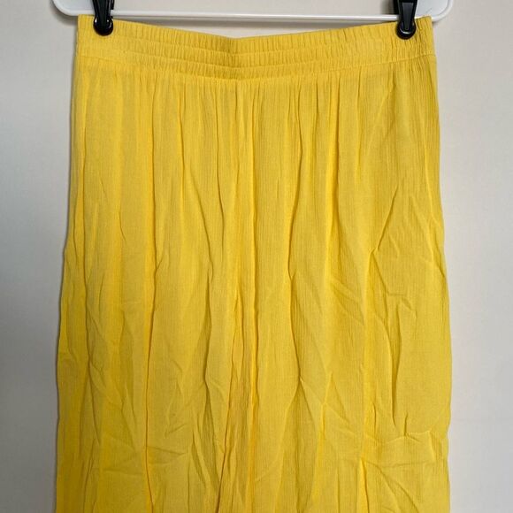 L’Agence Nikita Wide Leg Pants Crepe Plisse Light Maize Rayon Size Large NWT - Picture 7 of 14